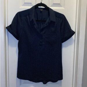 Ann Taylor Navy polka dot